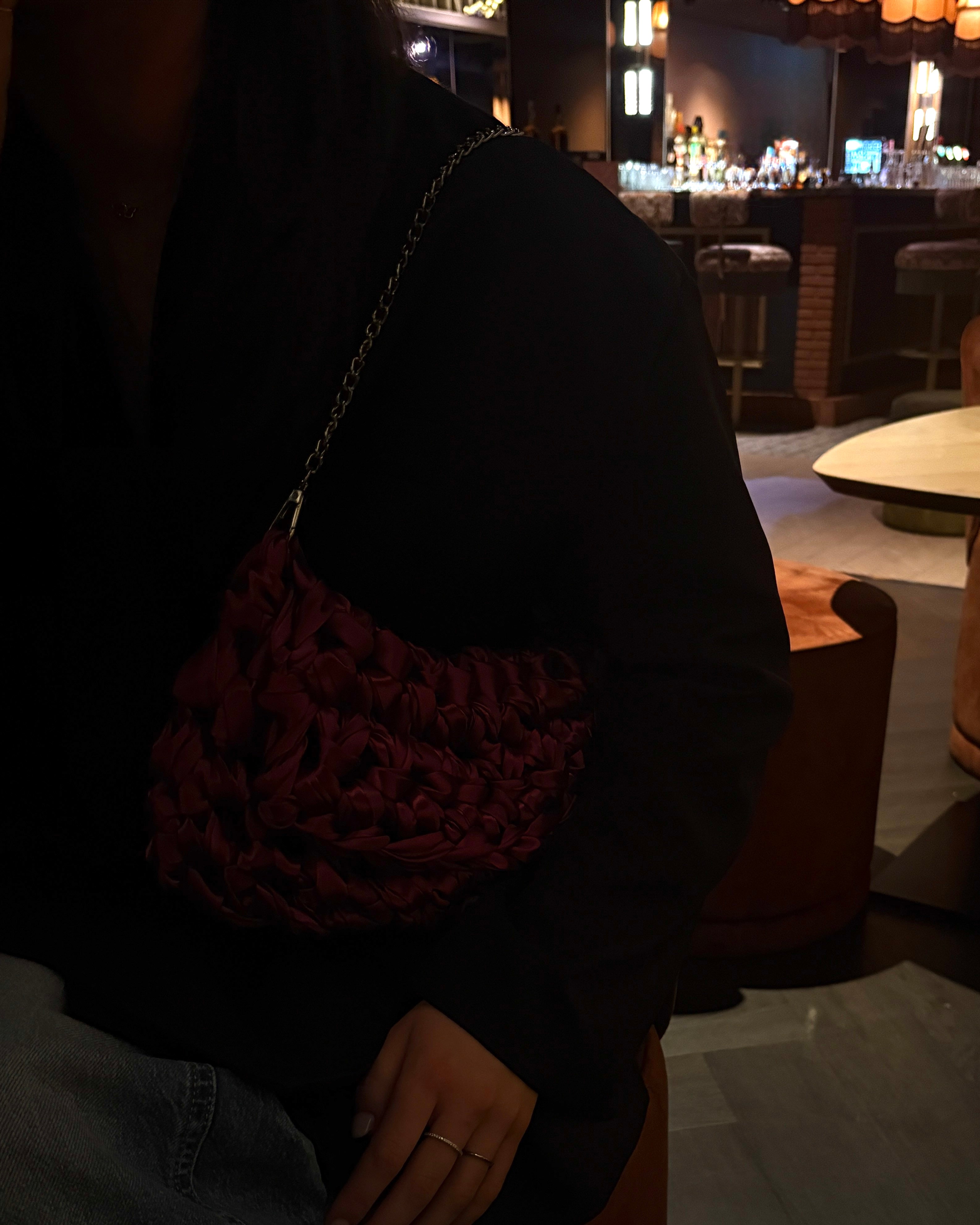 Yue's Chain Clutch Deep Purple