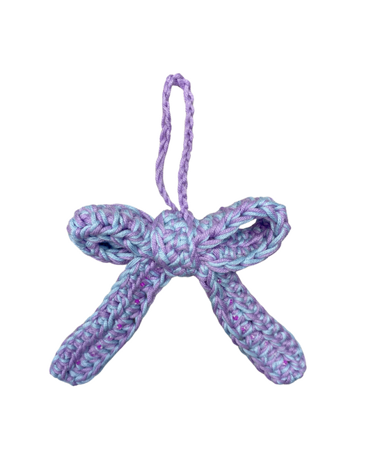 Bow bag charm | Purple & Blue