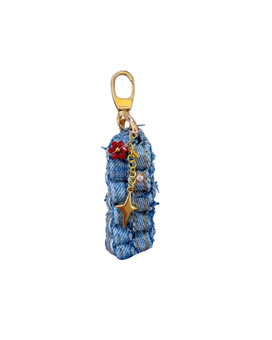 Denim keychain