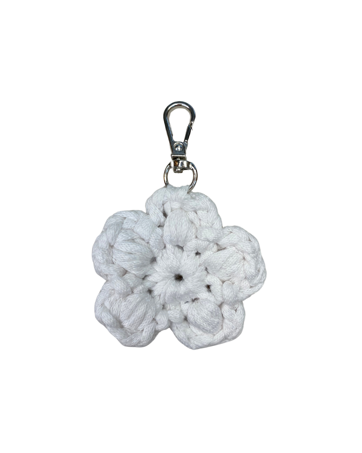Flower bag charm | White