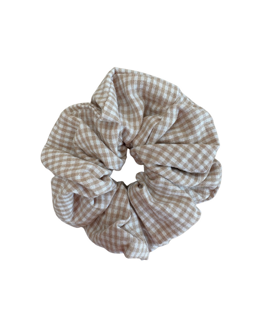 Scrunchie | Beige Checkered
