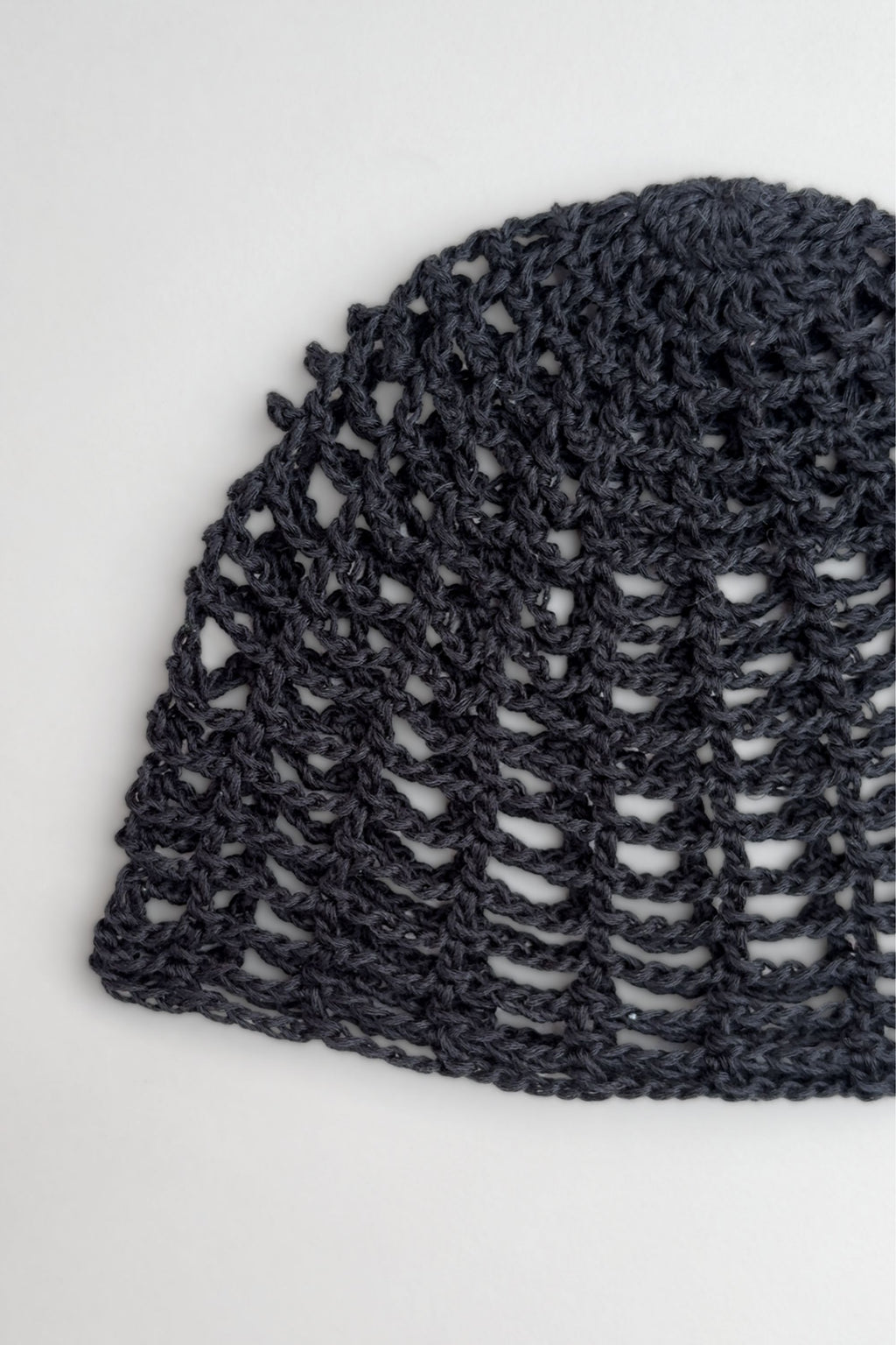 Crochet Mesh Hat Black