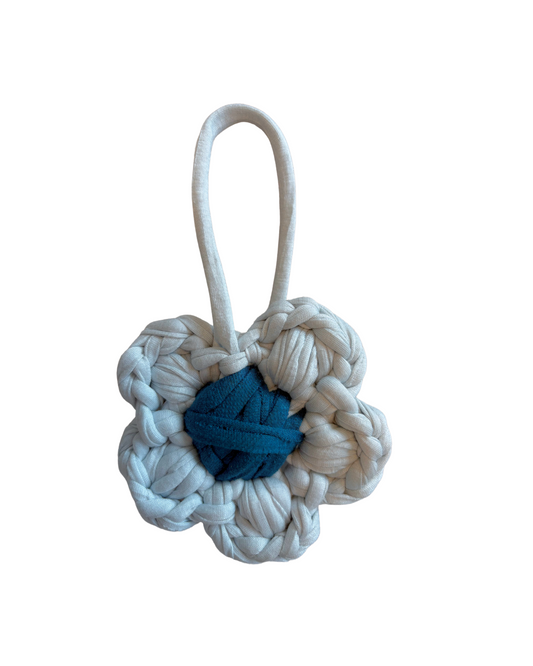 Flower bag charm | Blue