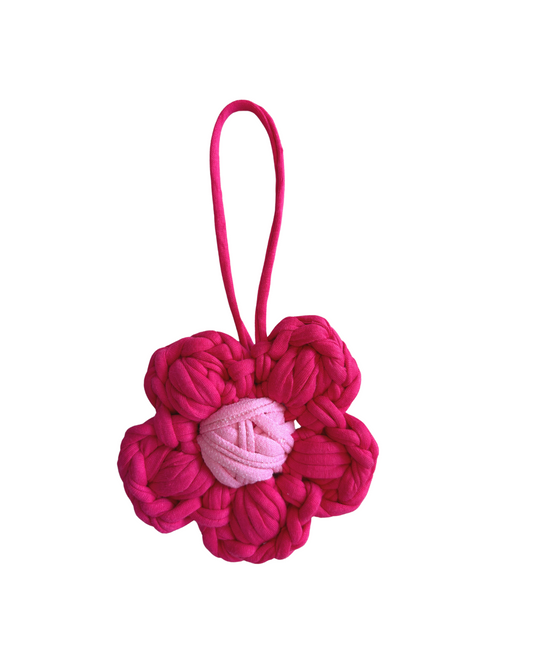 Flower bag charm | Pink