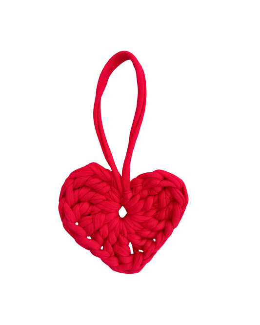 Heart bag charm | Red