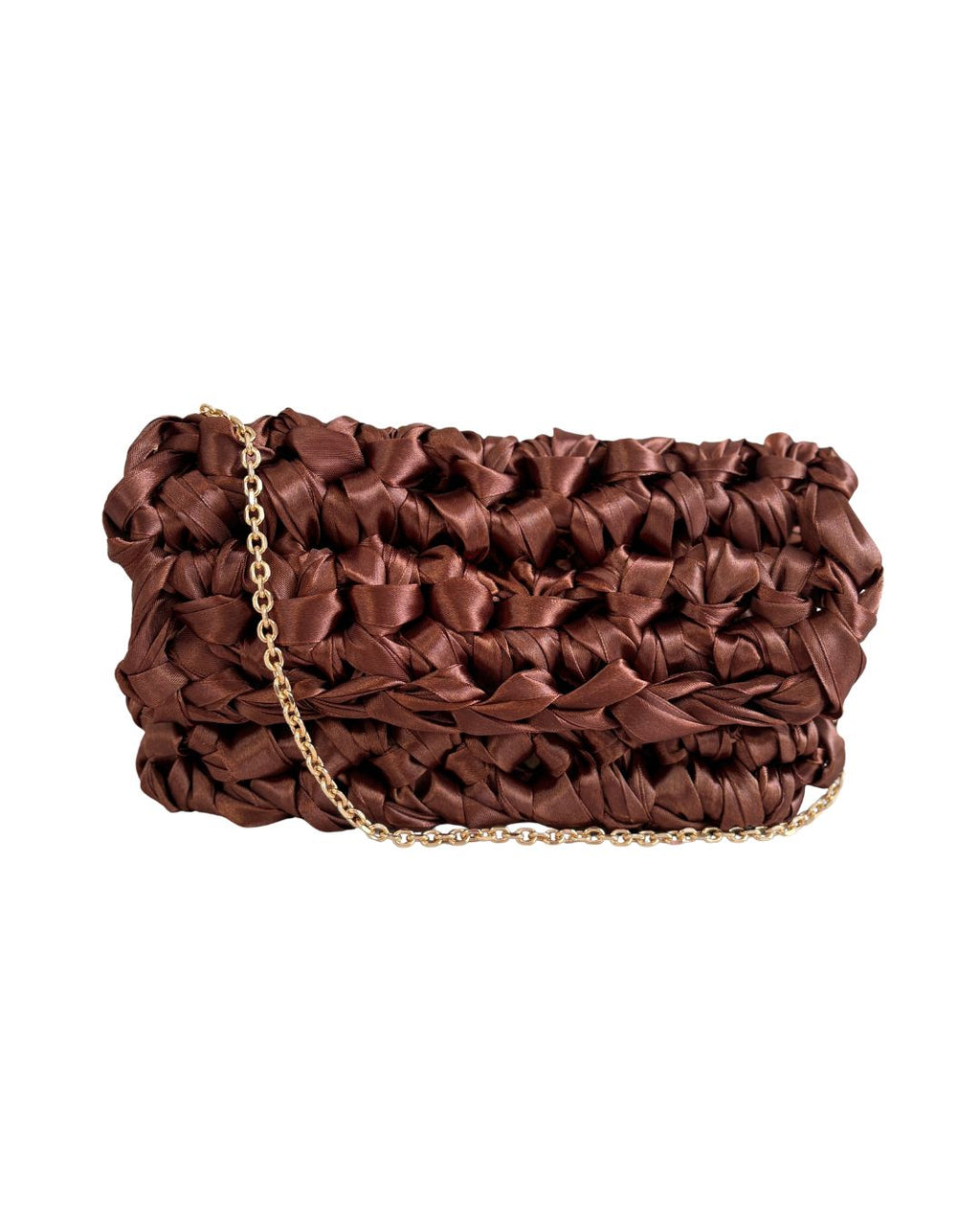 Yue's Chain Clutch Brown