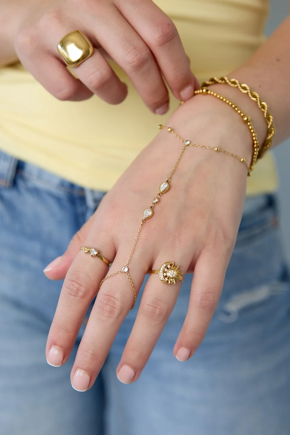 Teardrop Hand Chain