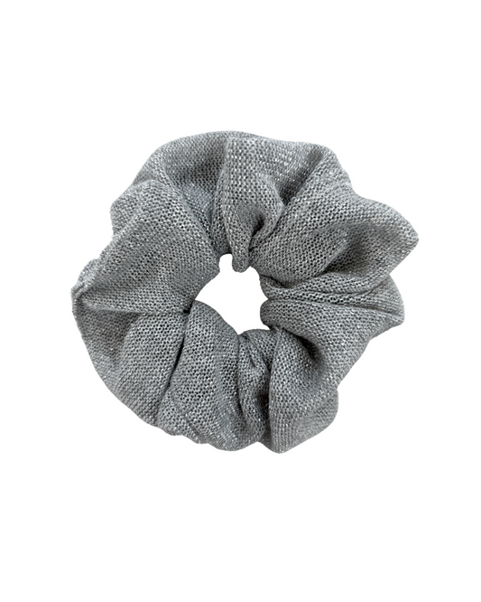 UPCYCLED scrunchie | Silver Shimmer