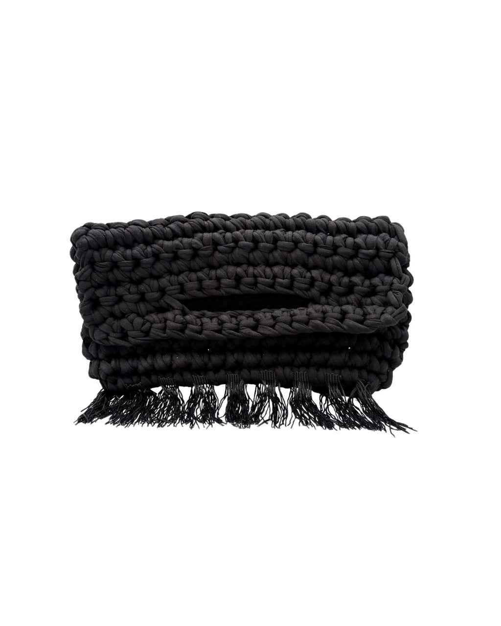Yue's Fringe Clutch Black