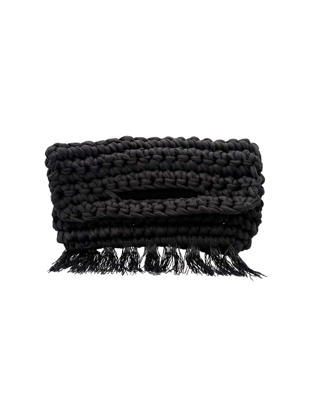 Yue's Fringe Clutch Black
