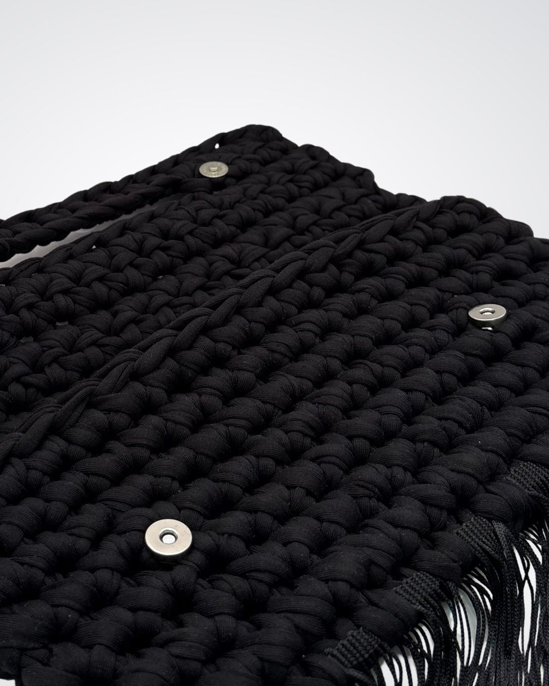 Yue's Fringe Clutch Black