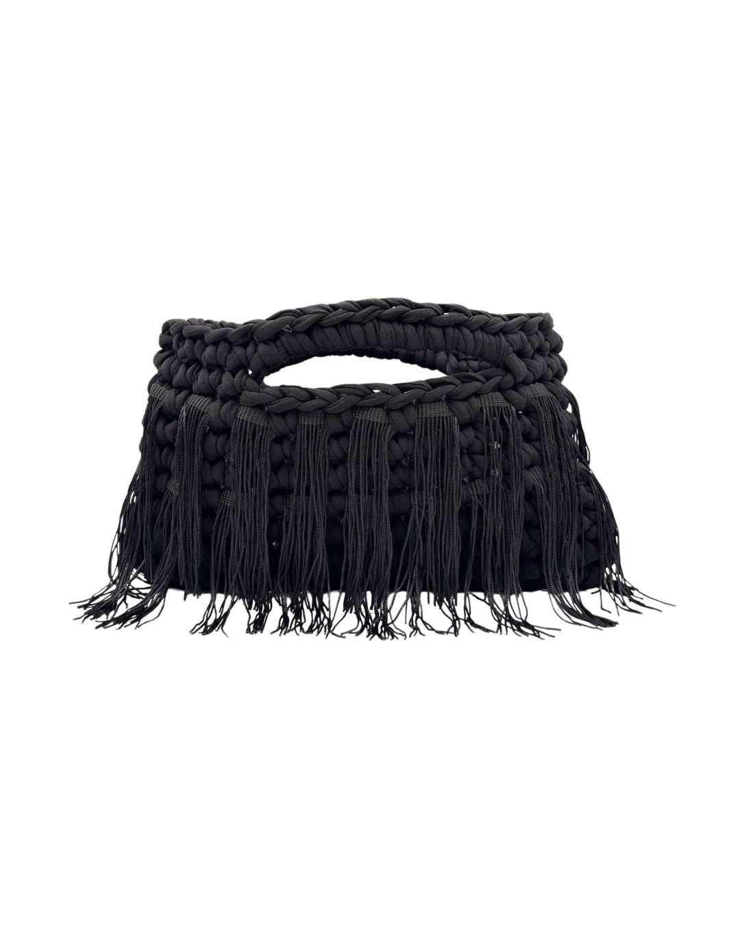 Yue's Fringe Handbag Black